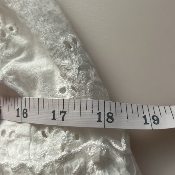 Polly White Eyelet Summer Ruffle Mini Skirt Embroidered - Picture 7 of 9